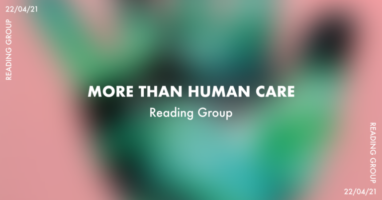 More than Human Care reading group image